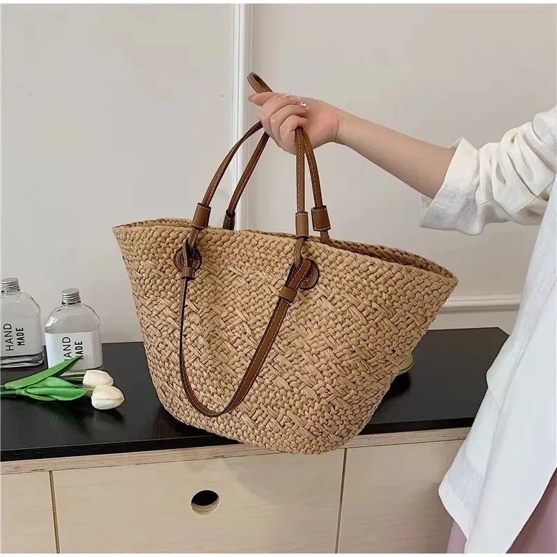 SOERA Margot Woven Summer Tote - Bag - Cream Large