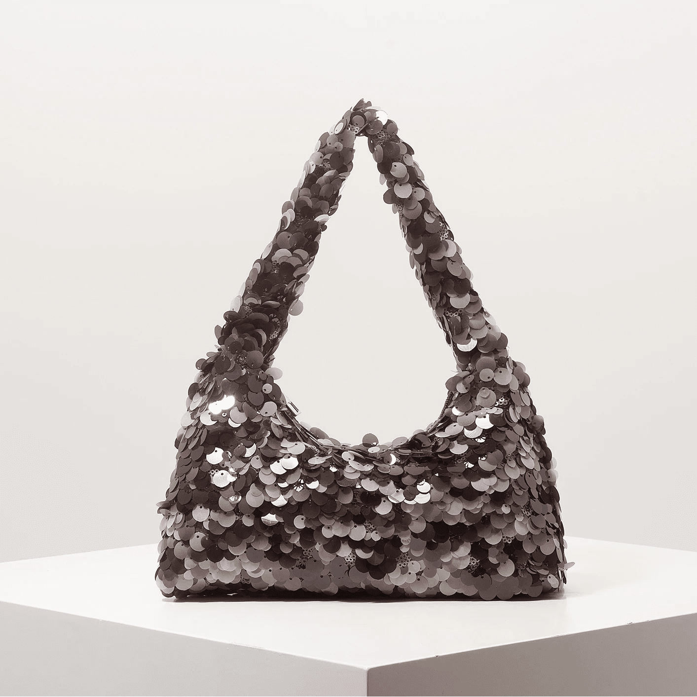 SOERA Sophia Sequin Evening Shoulder Bag - Bag - Beige