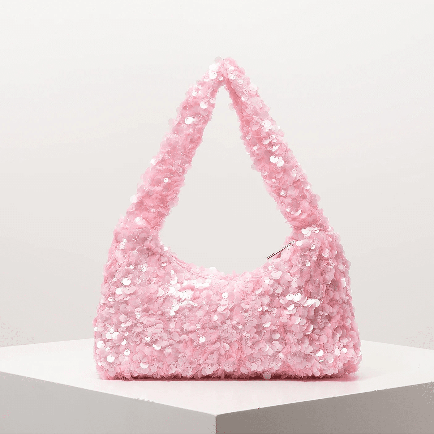 SOERA Sophia Sequin Evening Shoulder Bag - Bag - Beige