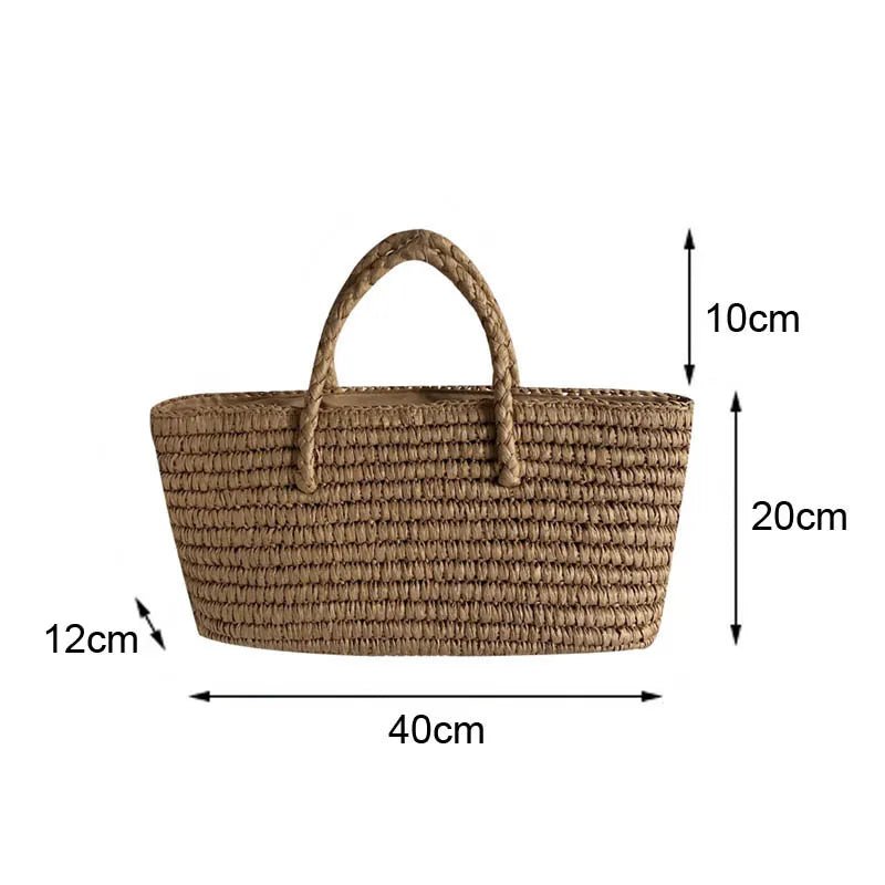 SOERA Sophie Hand-Woven Straw Tote Bag - Bag - SOERA-569603-KHA-OS-90915 Brown