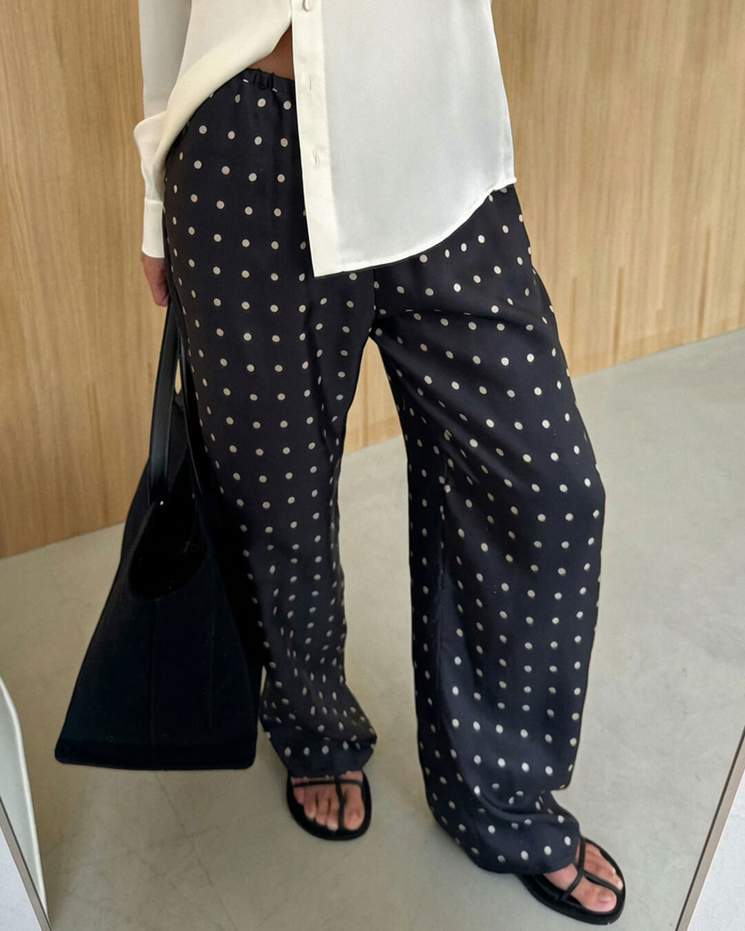 SOERA Adela Polka Dot Satin Pants - Bottoms - Ge1770383550817079310 M