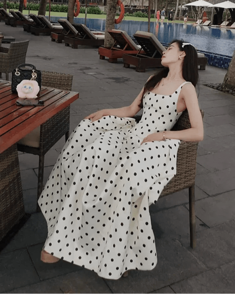 SOERA Jasmine Polka Dot Midi Dress - Dress - XS