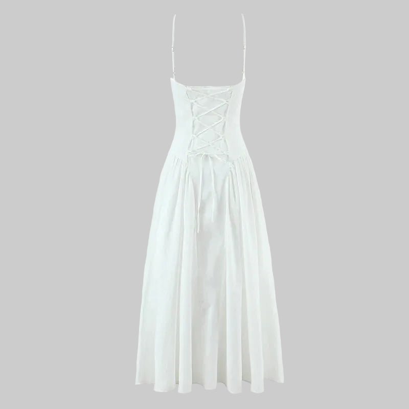 SOERA Luciana Bodice Spaghetti Strap Midi Dress - Dress - S