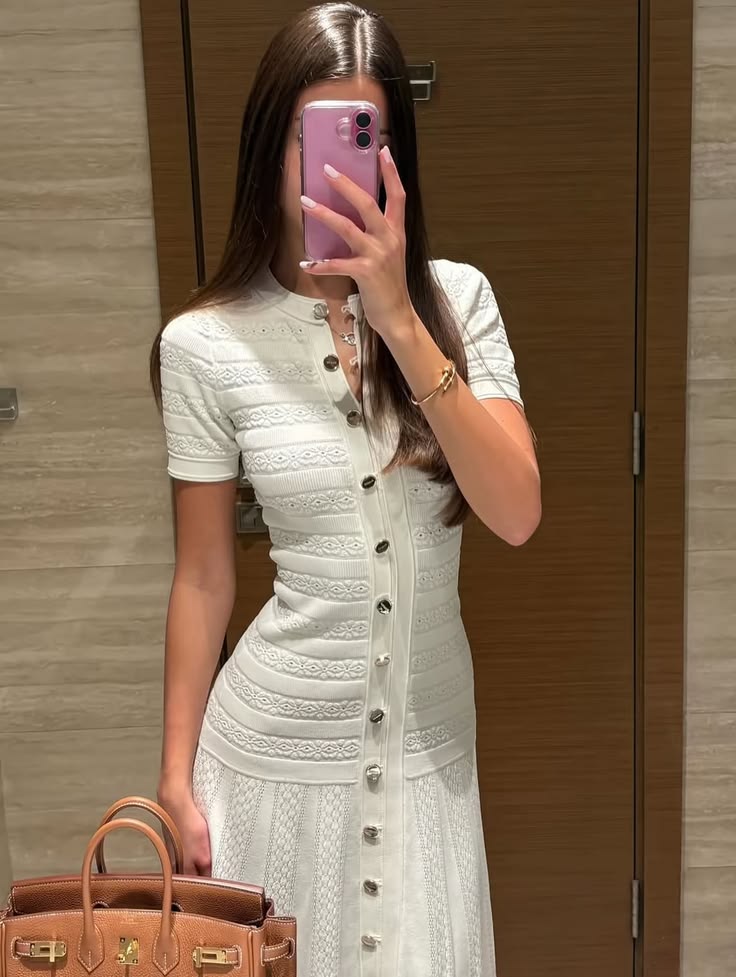 SOERA Quinn Ribbed Knit Midi Dress - Dress - White XS