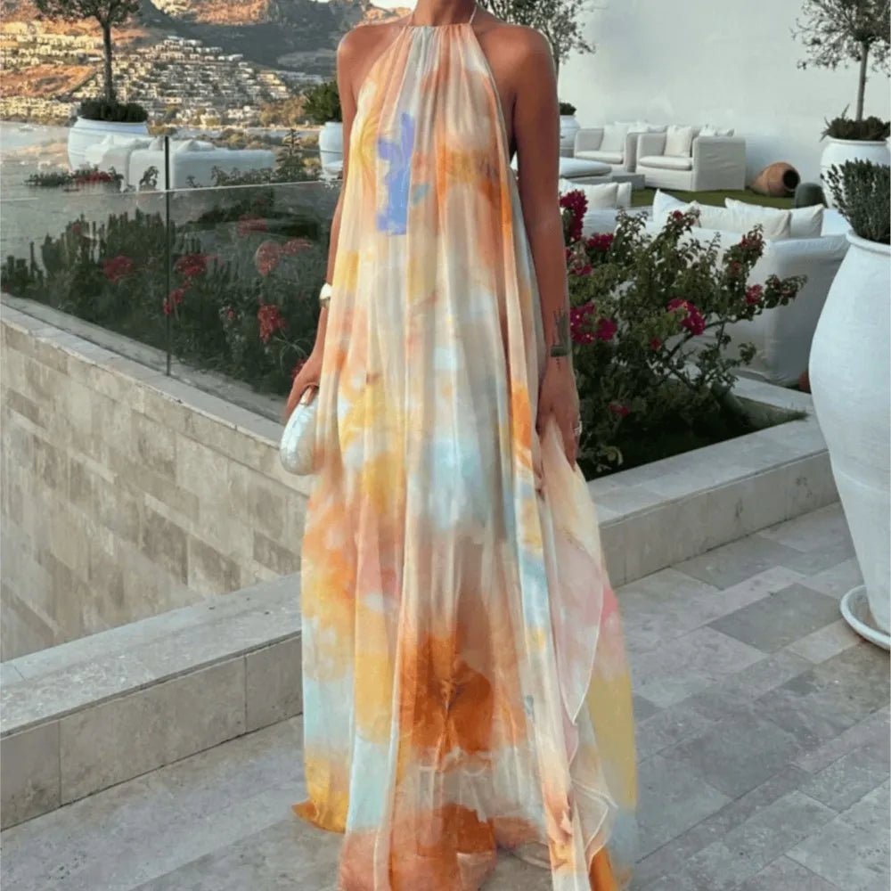 SOERA Cara Halter Neck Lace-Up Maxi Dress - Dresses - S