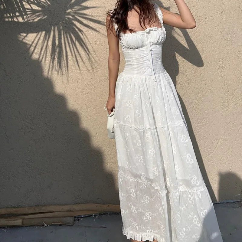 SOERA Karla Ruffle Trim Tiered Maxi Dress - Dresses - 1005007000872674-;RW1771494649314105228 M