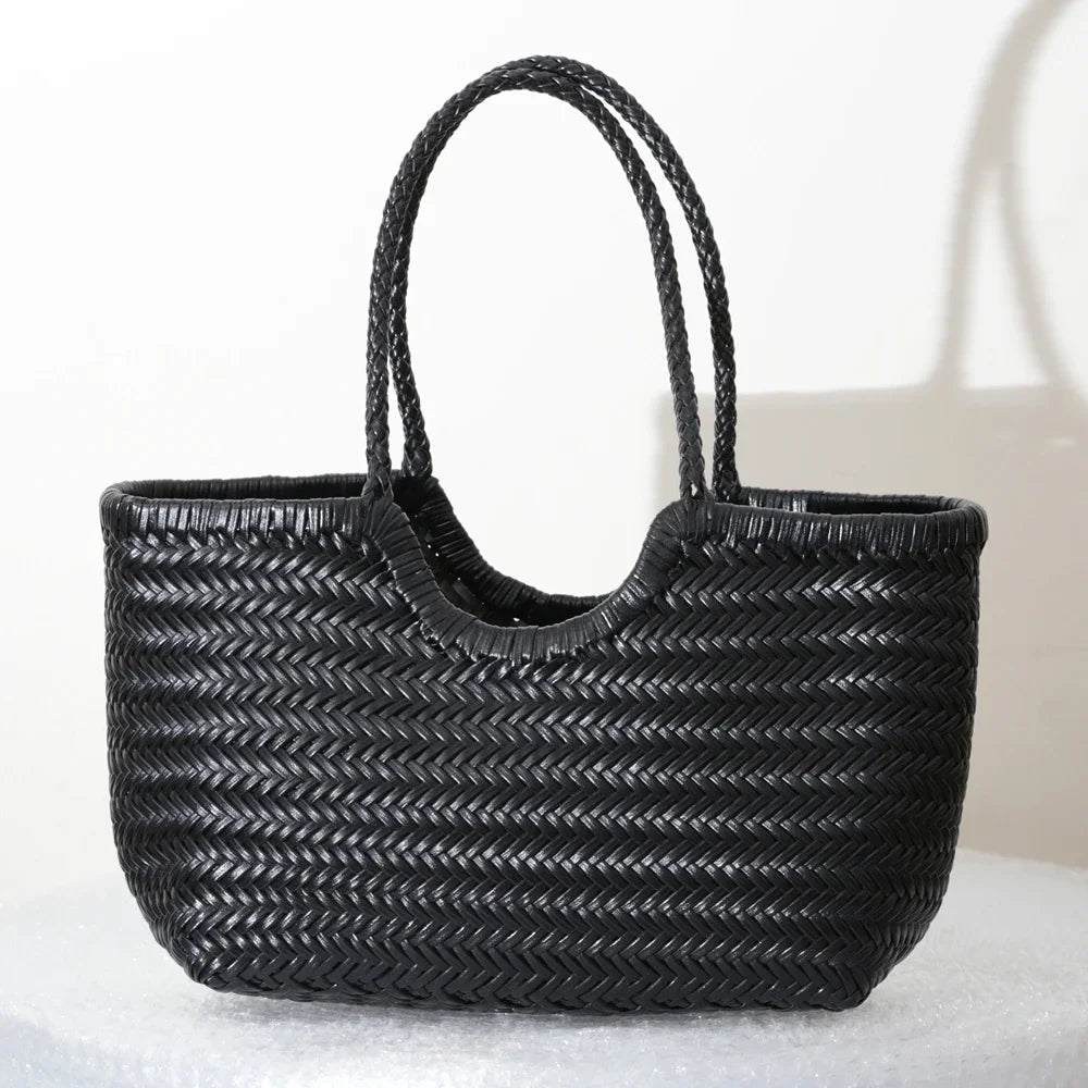 SOERA Beatrice Woven Tote Bag - Handbags - Green Small