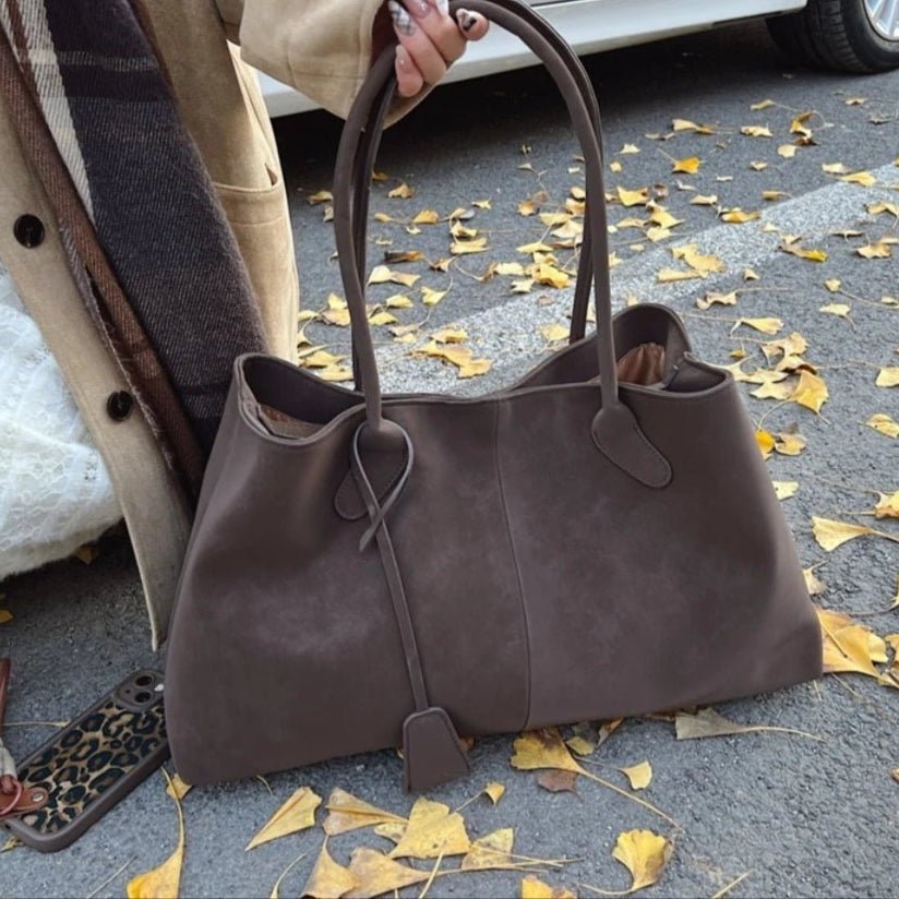 SOERA Joan Vegan Suede Bag - Handbags - 3256809459981451-;Jg1757549907235916496 Dark Brown