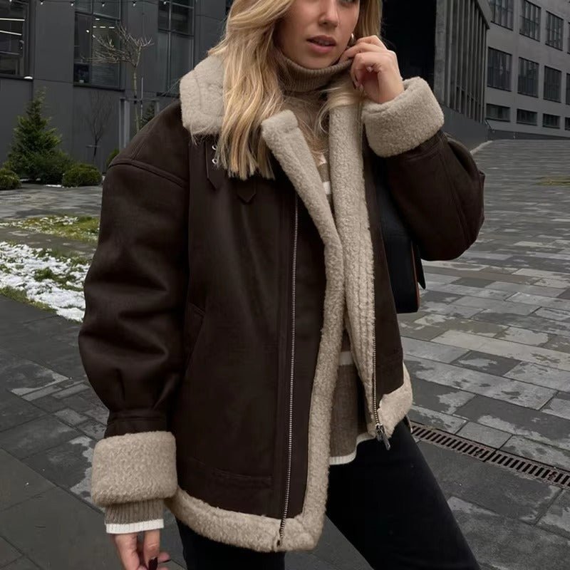 SOERA Aurora Suede Faux leather Jacket - Jackets - JS1764442362185284477 M