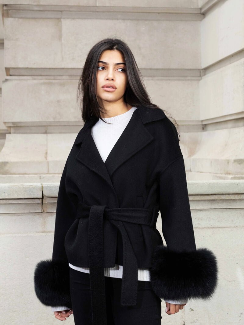 SOERA Grace Faux Fur Coat - jackets - Soera-Grace-Faux-Fur-Coat-Black/S Black S