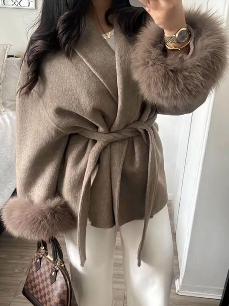 SOERA Grace Faux Fur Coat - jackets - Soera-Grace-Faux-Fur-Coat-Brown/S Brown S