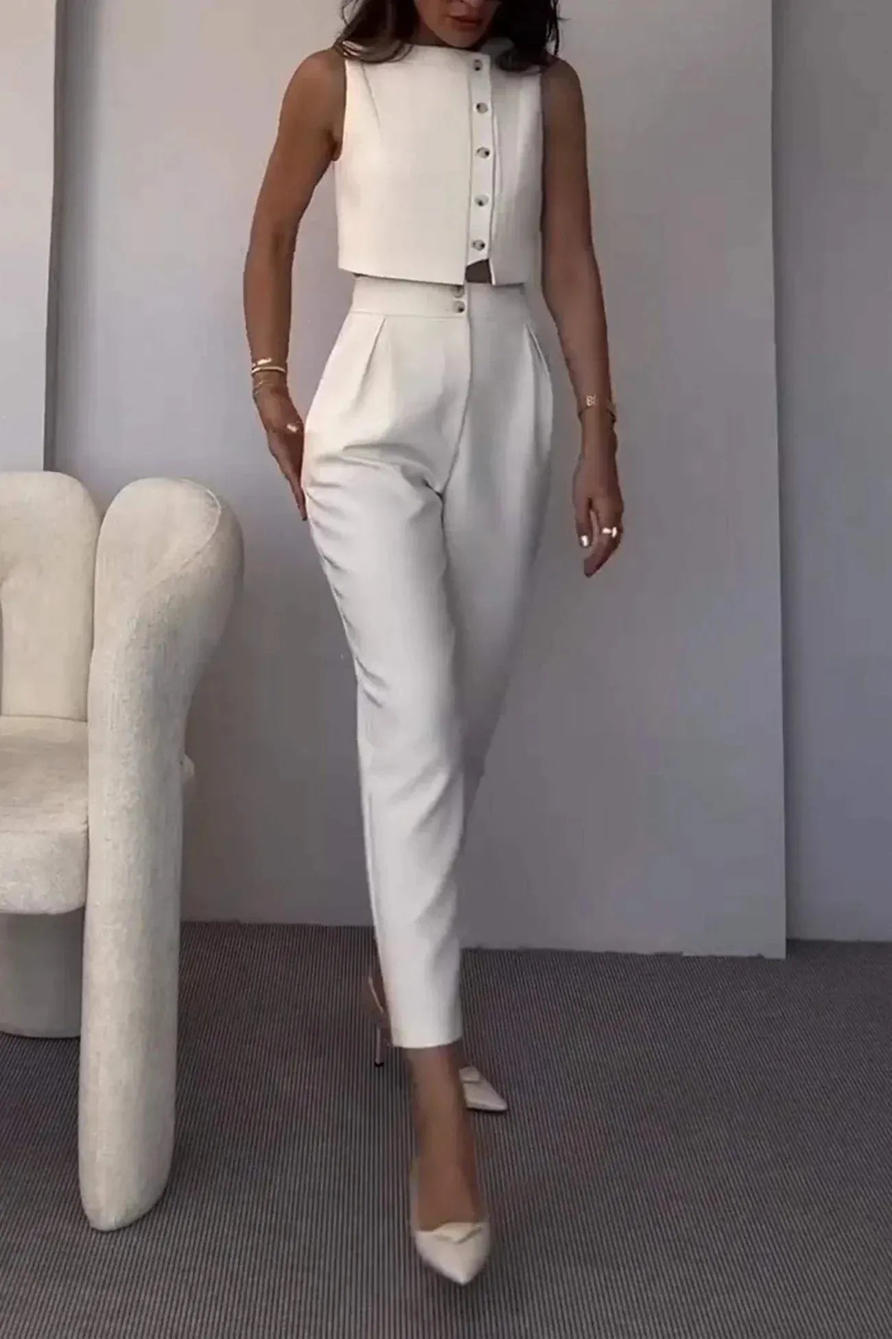 SOERA Helena Two-Piece Set - Matching Sets - White S