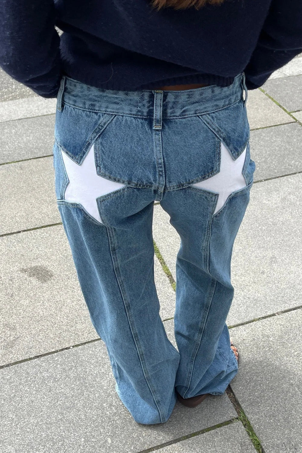 SOERA Charlize Star Patchwork Color - Block Jeans - Pants - Light Blue M