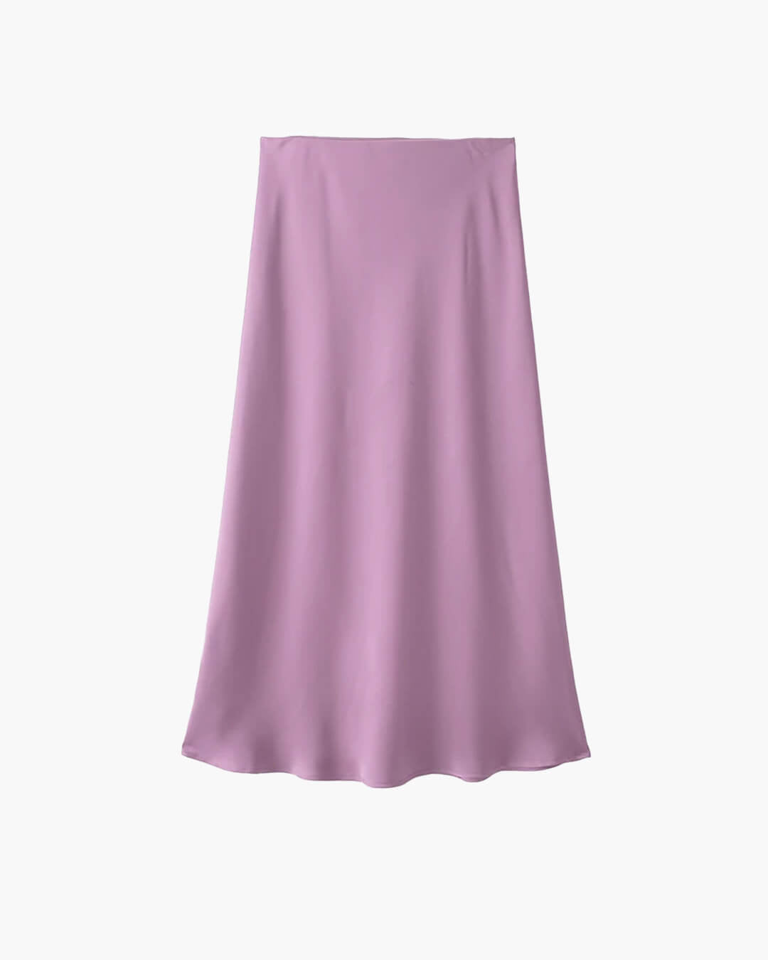 SOERA Anais High Waist Black Satin Midi Skirt - Skirt - Lavender XS