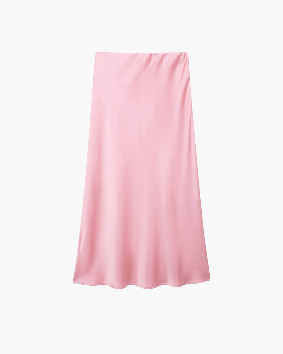 SOERA Anais High Waist Black Satin Midi Skirt - Skirt - Pink XS