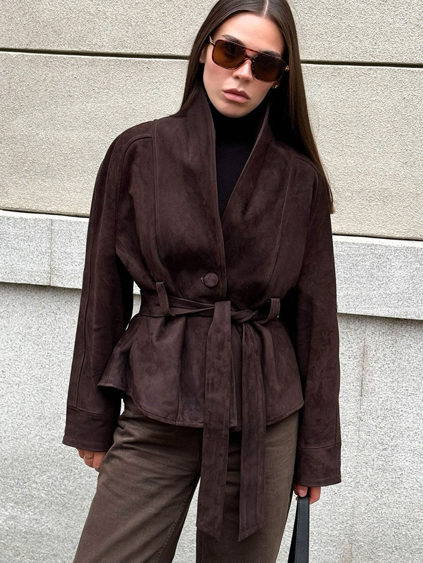 Teresa Bälte Mocka Trenchcoat