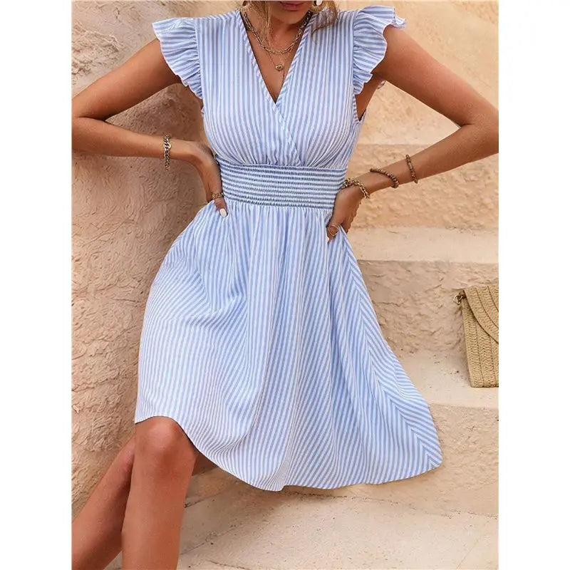 Margot Striped Empire Maxi Dress