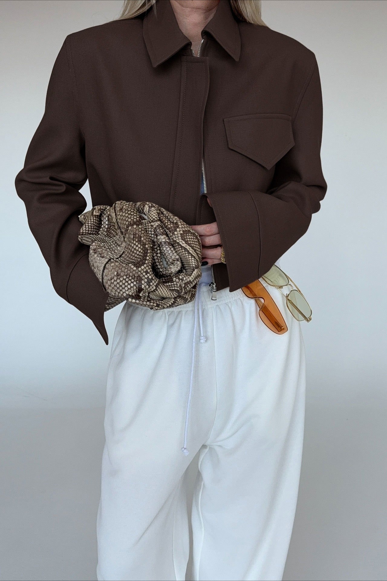 Dida Brown zip-jacka