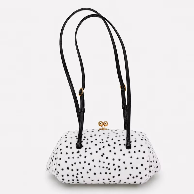 Nina Cheetah Faux Fur Shoulder Bag