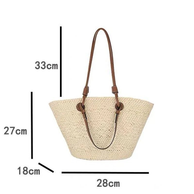 SOERA Margot Woven Summer Tote - Bag -  Cream Large