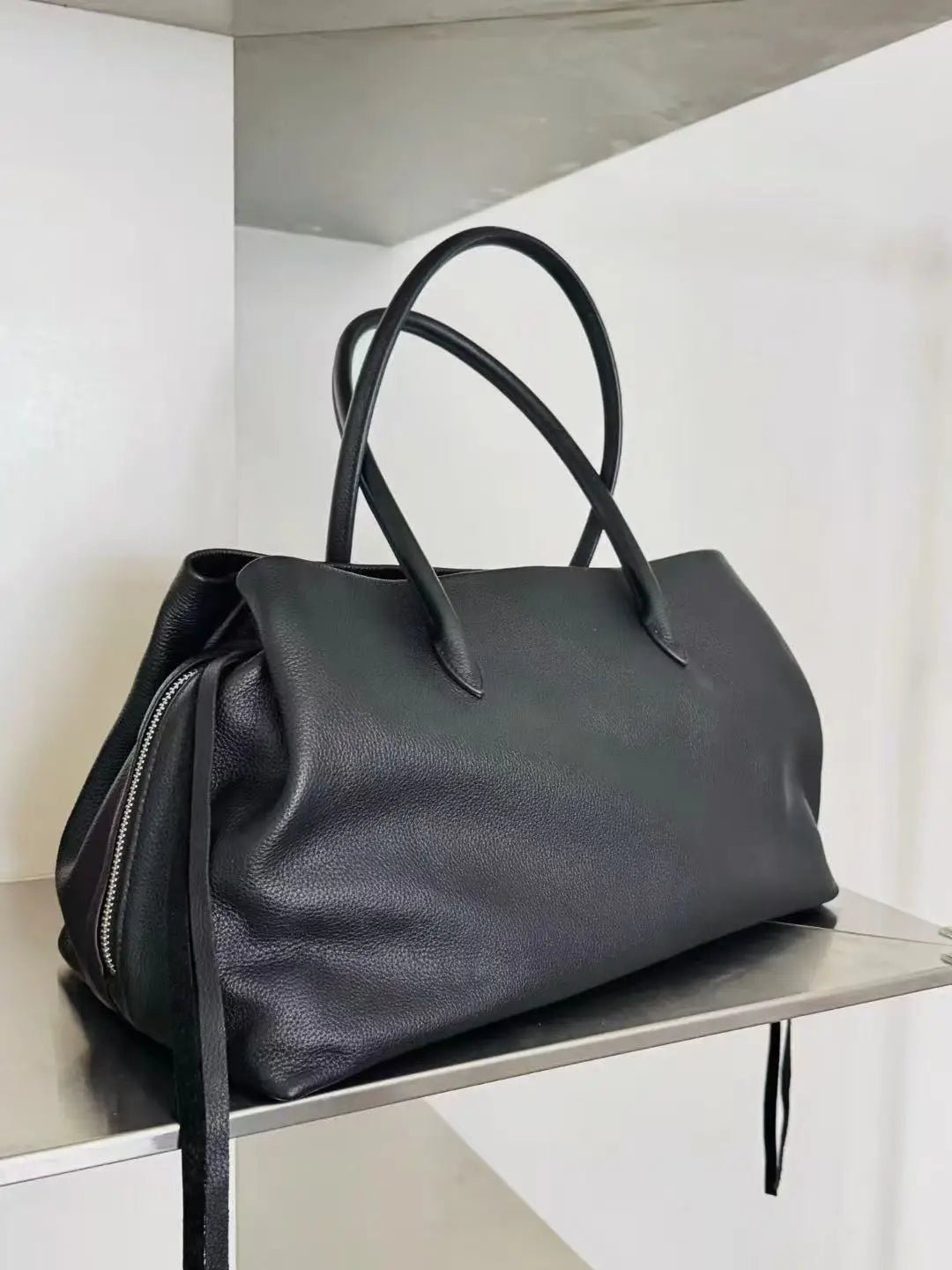 SOERA Miriam Multi-Compartment Shoulder Tote Bag - Bag - SOERA-662019-BLA-L-22083 Black Large 38x20x23 cm