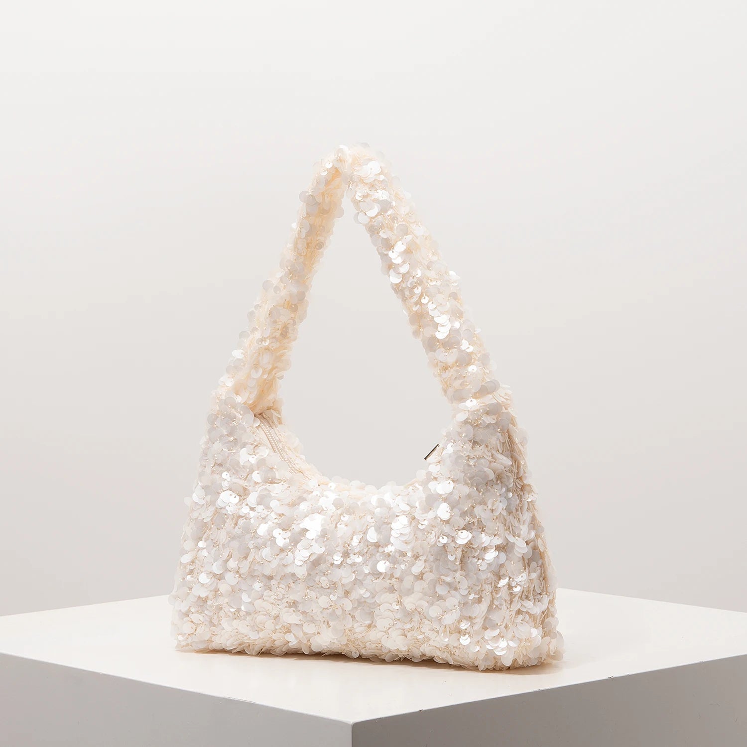 SOERA Sophia Sequin Evening Shoulder Bag - Bag -  Beige