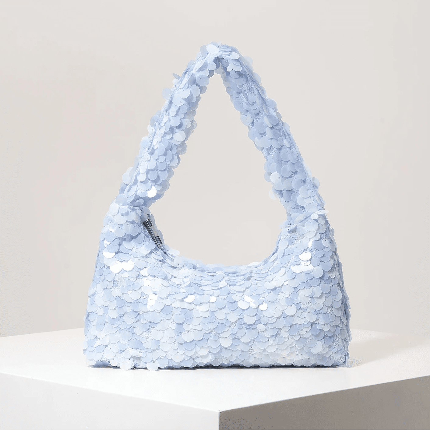 SOERA Sophia Sequin Evening Shoulder Bag - Bag -  Beige