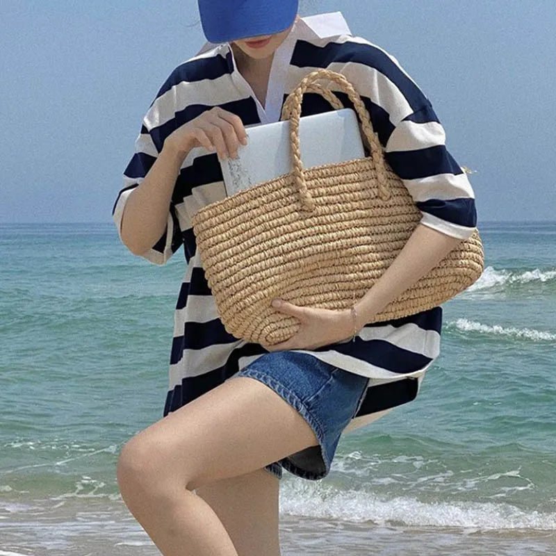 SOERA Sophie Hand-Woven Straw Tote Bag - Bag - SOERA-569603-KHA-OS-90915 Brown