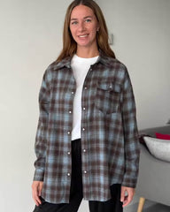 Melissa oversize skjorta i rutor