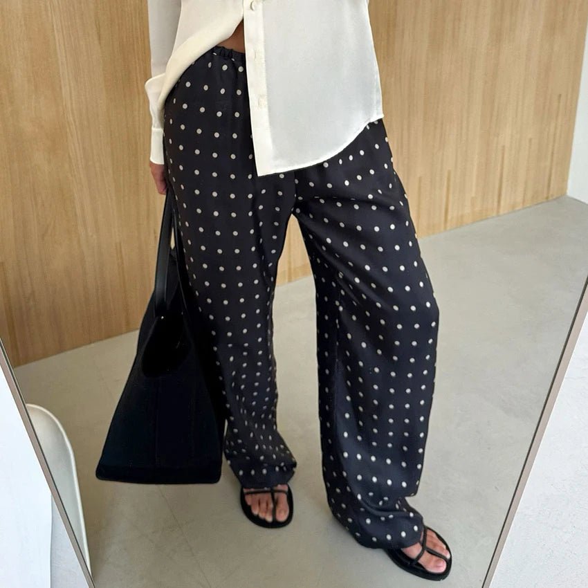 SOERA Adela Polka Dot Satin Pants - Bottoms - Wv1770383550816996891 S