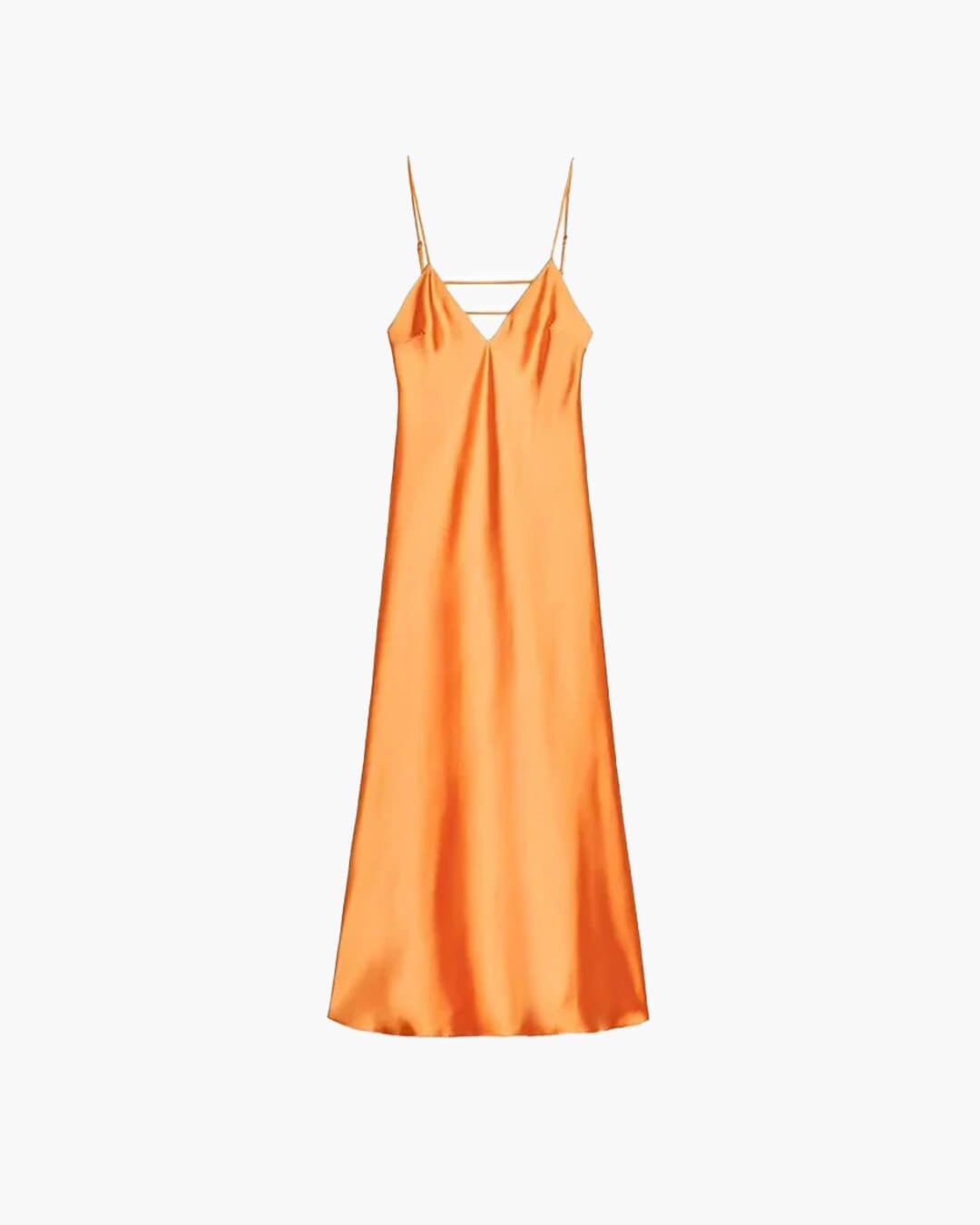 SOERA Kirra Satin Backless Maxi Dress - Dress -  Orange XS
