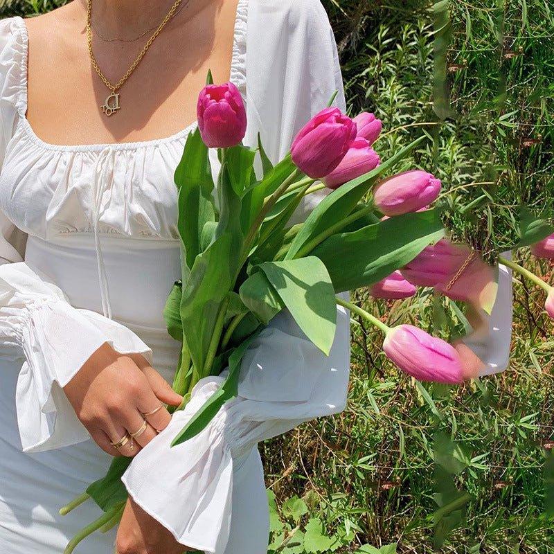 SOERA Maya Drawstring Dress - Dress - SOERA-661187-WHI-L-28131 L