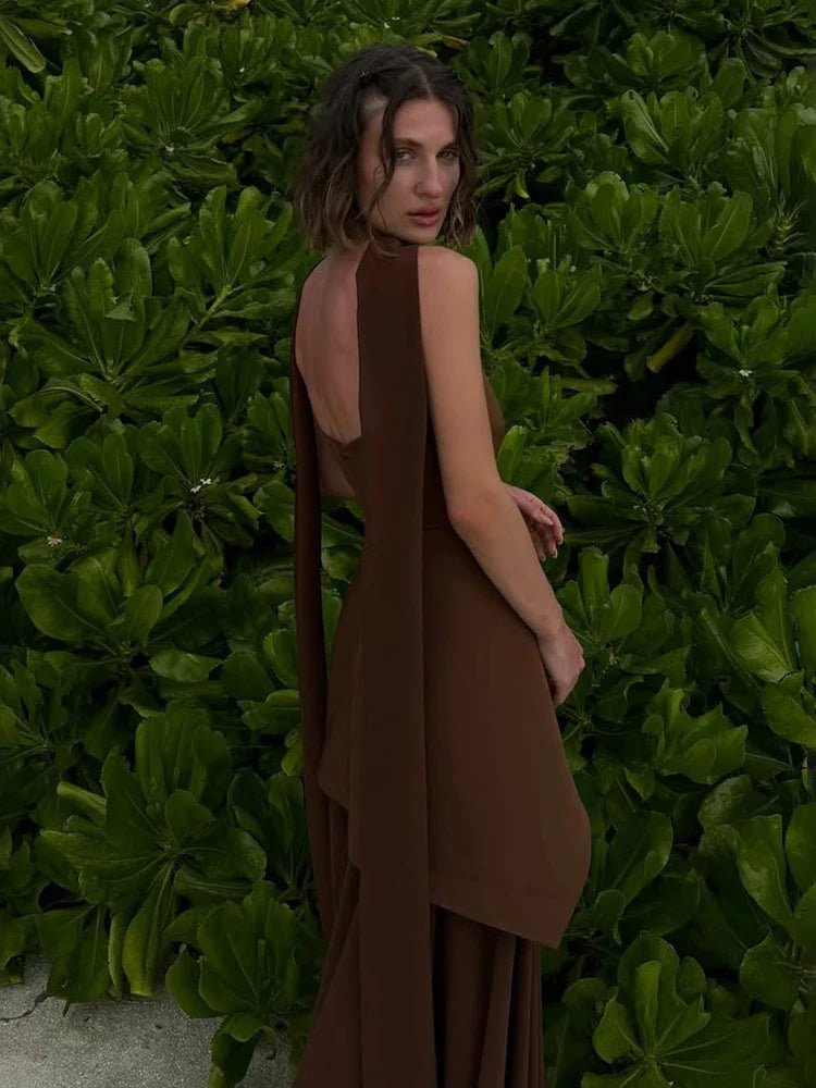 SOERA Sophia Strapless Mesh Scarf Maxi Dress - Dress -  XS