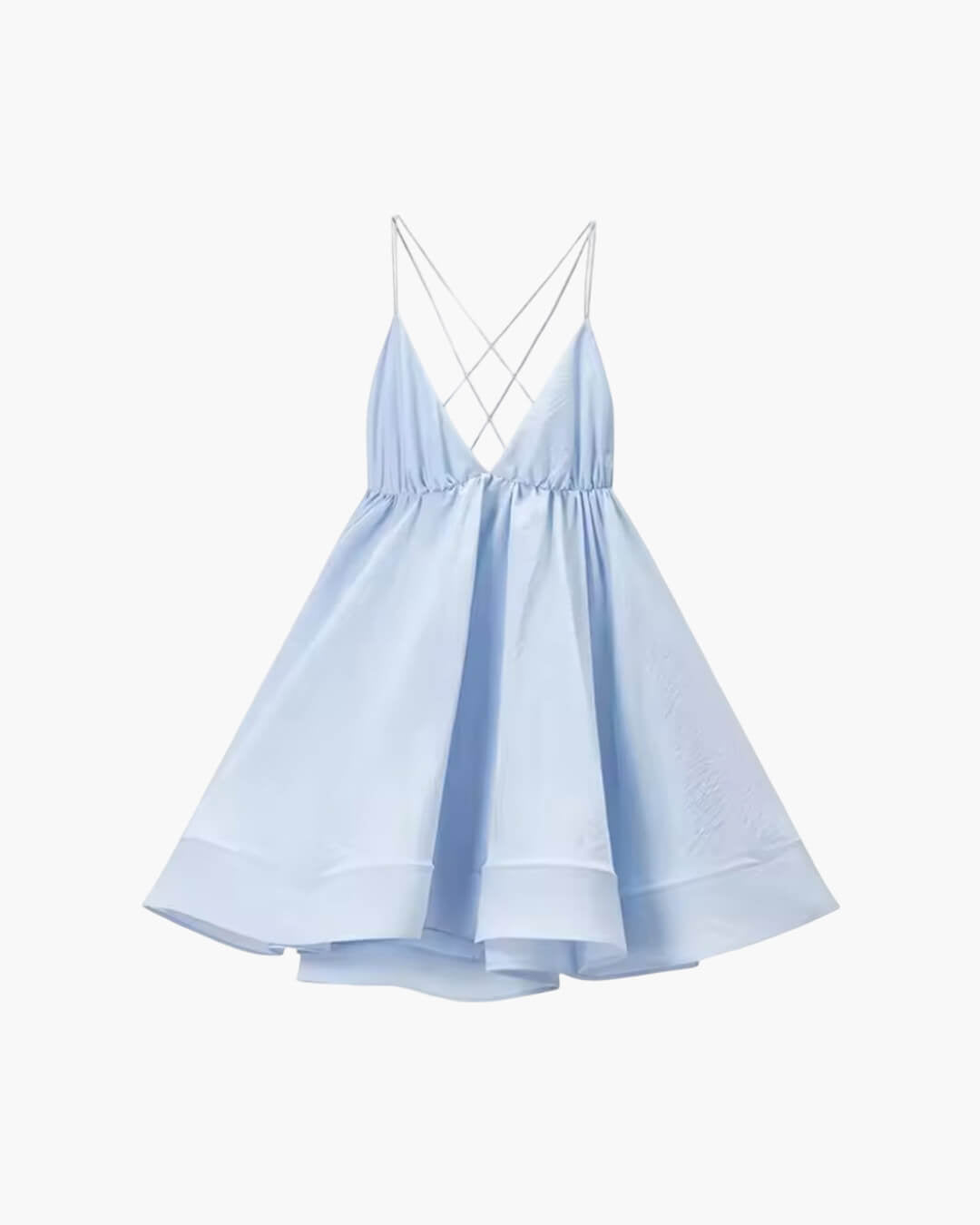 SOERA Beatrice V-Neck Suspender Mini Dress - Dresses -  Blue S