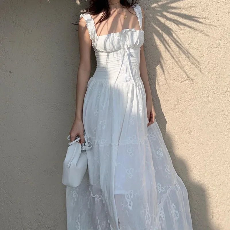 SOERA Karla Ruffle Trim Tiered Maxi Dress - Dresses - 1005007000872674-;fB1771494649314029980 S