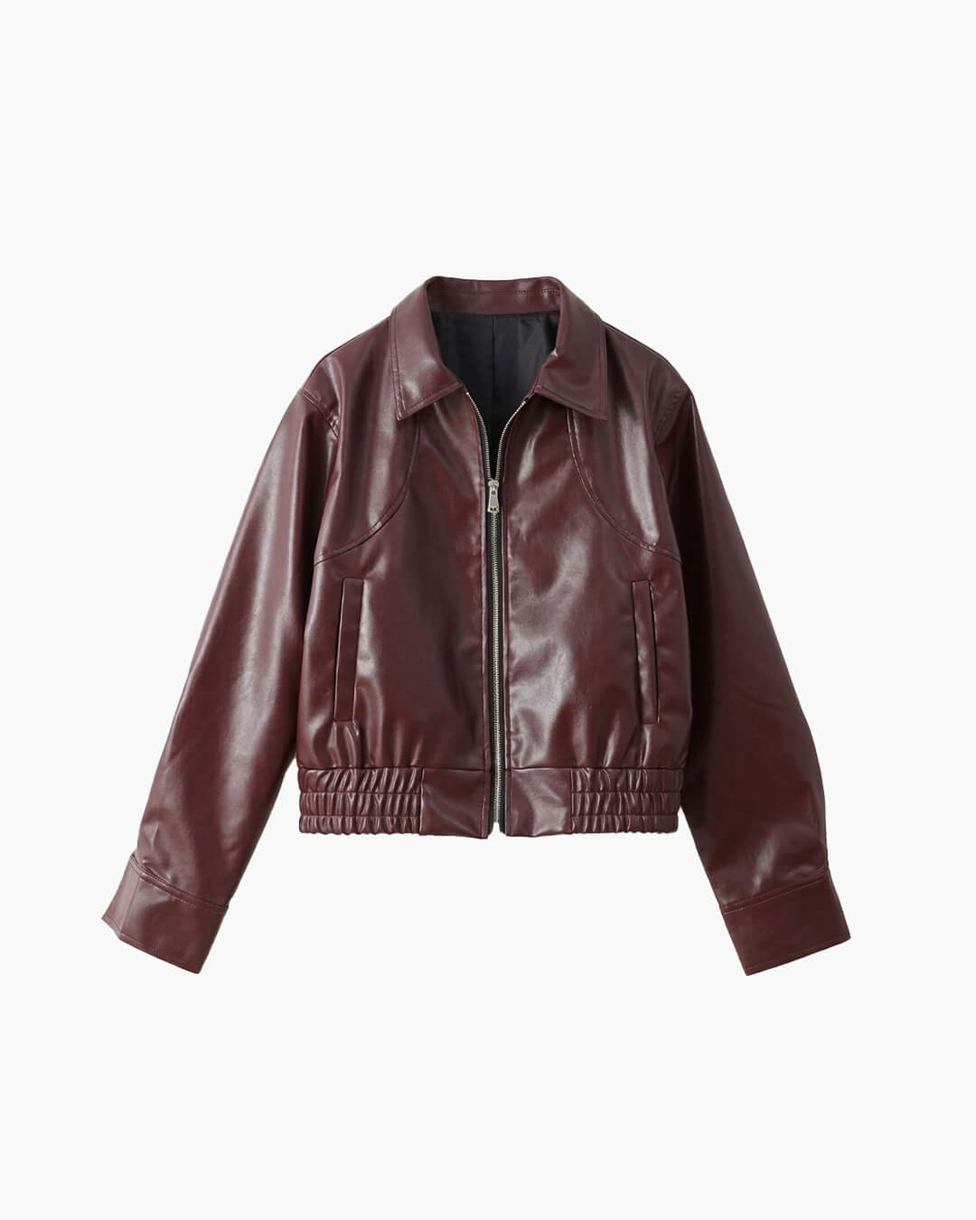 Fiona Faux Leather Lapel Jacket