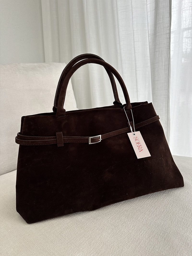 SOERA Dalila Suede Bag - Handbags - DBAD2-WK384002 Beige Regular