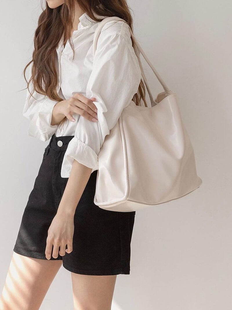 SOERA Diane Shopper Bag - Handbags - Soera-Diane-Faux-Leather-Bag-Burgundy-Blue Blue Regular