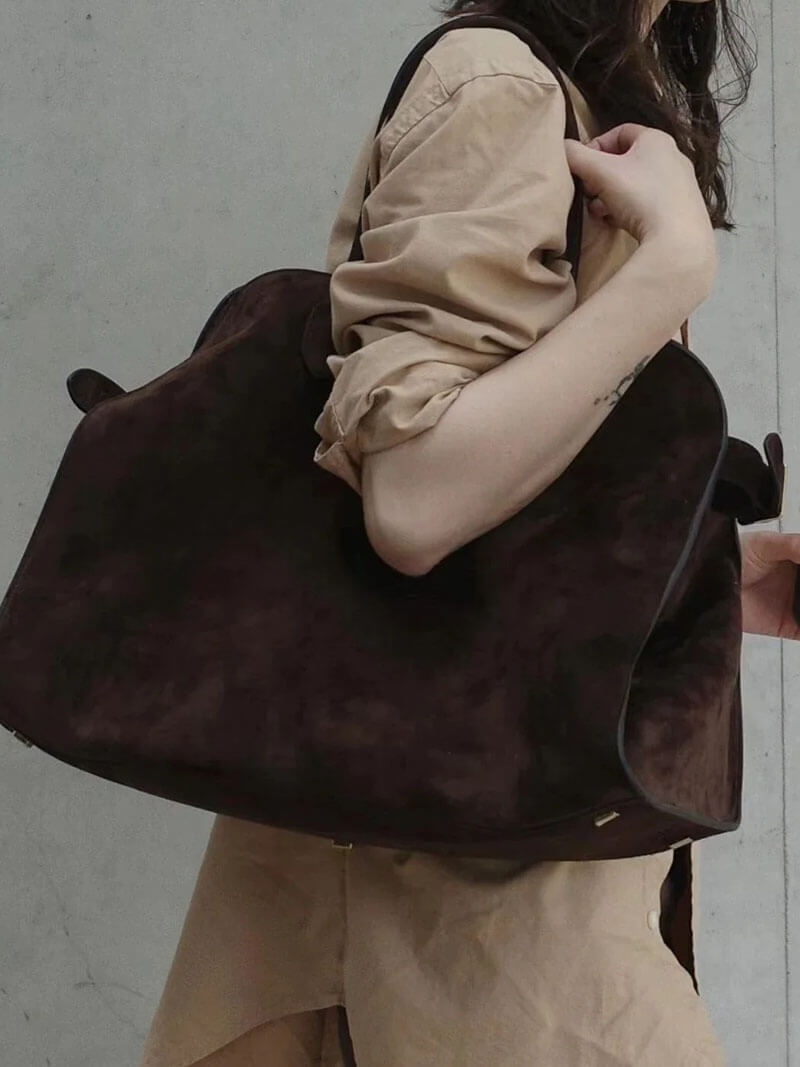SOERA Henna Shopper Bag - Handbags - DBAD2-WK370001 Suede Brown