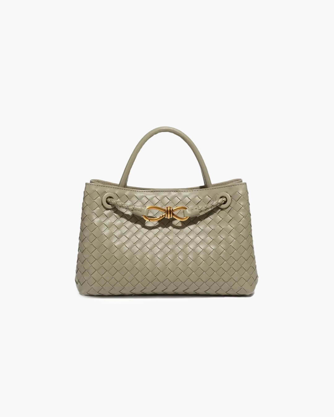 SOERA Lucia Vegan Leather Woven Bag Small - Handbags -  Light Green Regular