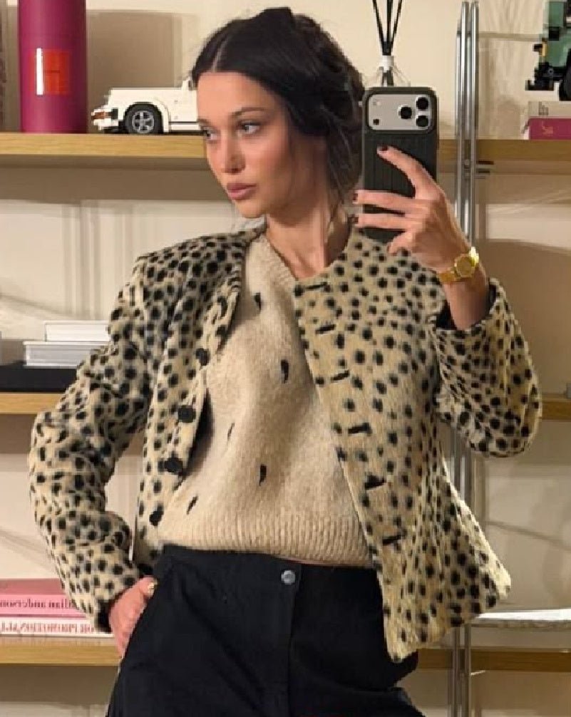 SOERA Lily Leopard Faux Fur Cropped Jacket - Jacket - SOERA-153539-PIC-S-02051 S