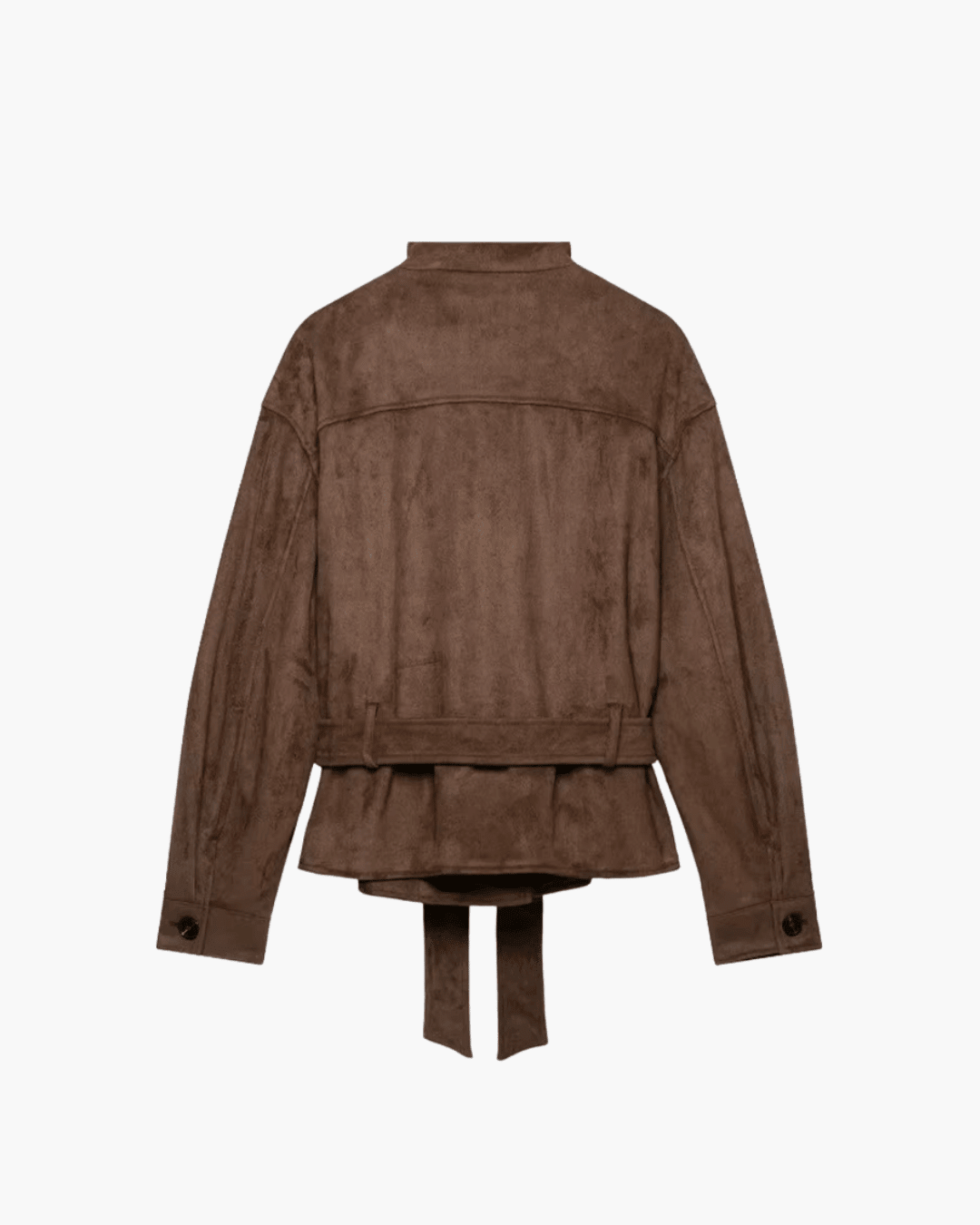 SOERA Rebecca Faux Suede Lace Up Jacket - Jacket - SOERA-551747-BRO-XS-42947 Brown XS