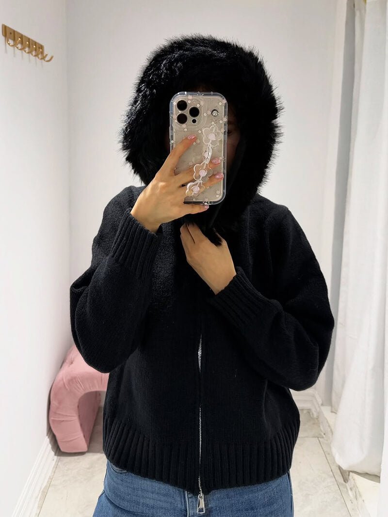 SOERA Alison faux fur Jacket - jackets - Soera-Celistine-Jacket-Black/S Black S