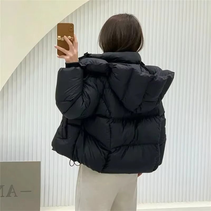 SOERA Bella Thick Hooded Puffer Jacket - Jackets - 3256809473638795-;QJ1763832189581811565 Black XL