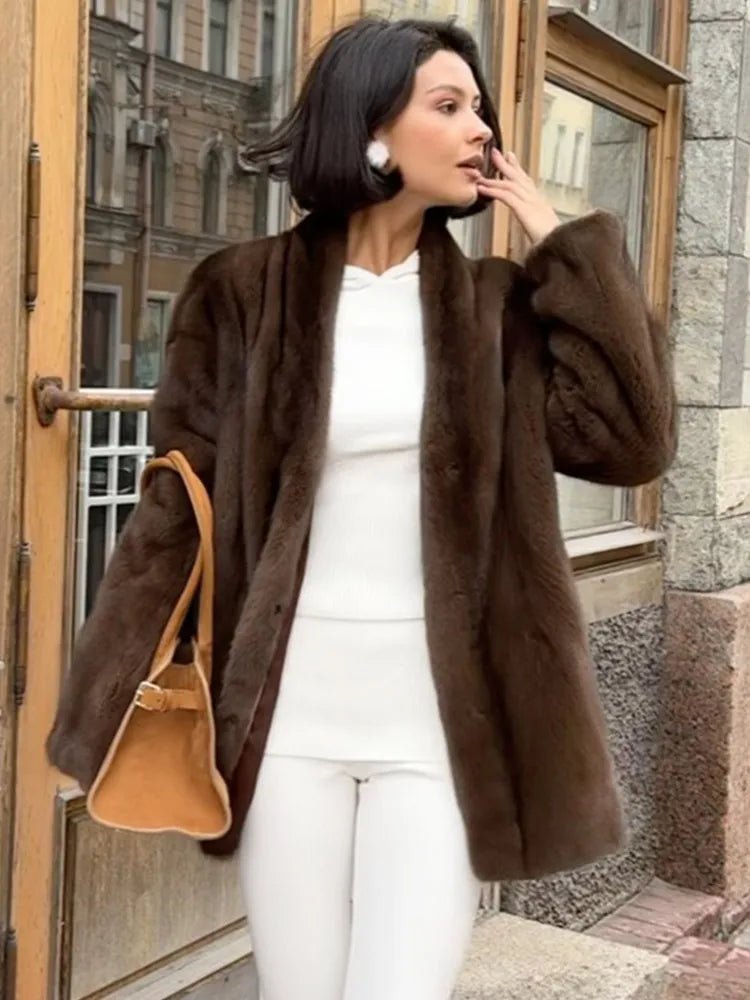 SOERA Hazel Belted Faux Fur Jacket - Jackets - 3256810152833140-;GH1765284569716361313 M Brown