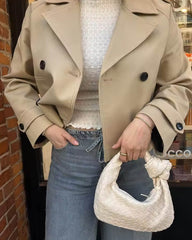 Janice Cropped Trench Coat