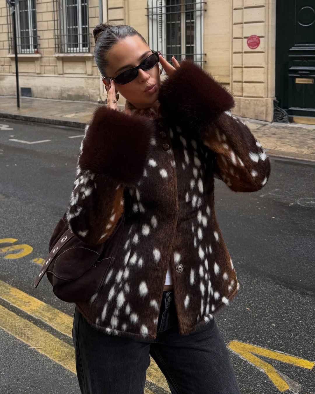 SOERA Julia Stand Collar Faux Fur Bambi Jacket - Jackets - SOERA-492931-PIC-S-84131 S