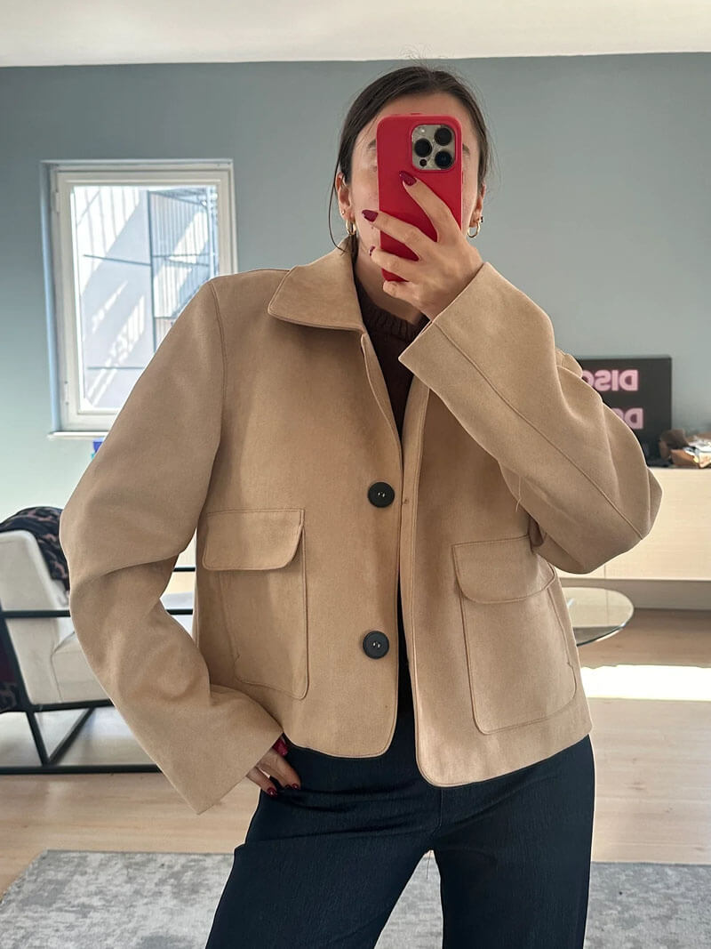 SOERA Marissa Faux Suede Jacket - jackets - Soera-Marissa-Suede-Jacket-Brown/S S