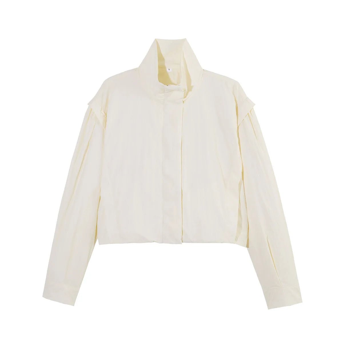 SOERA Melisande High Collar Cropped Jacket - Jackets -  Beige XS