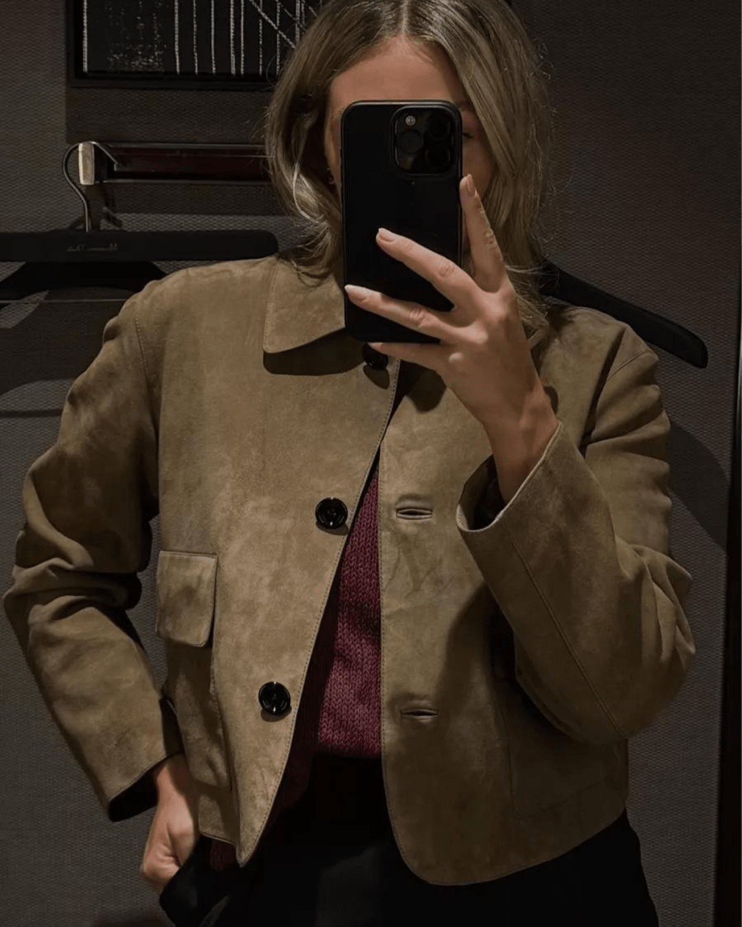 SOERA Sandy Collared Suede Jacket - Jackets - ka1774004001187677593 M